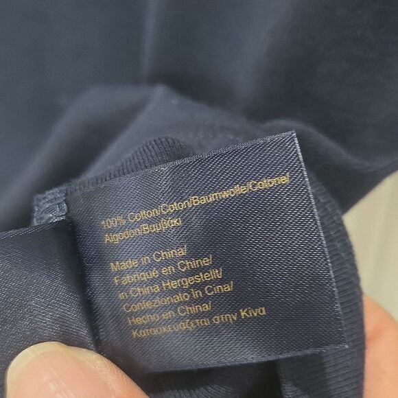 Brooks Brothers Womens Lightweight Navy, 100% Cotton V Neck Sweater Size M - Picture 4 of 5